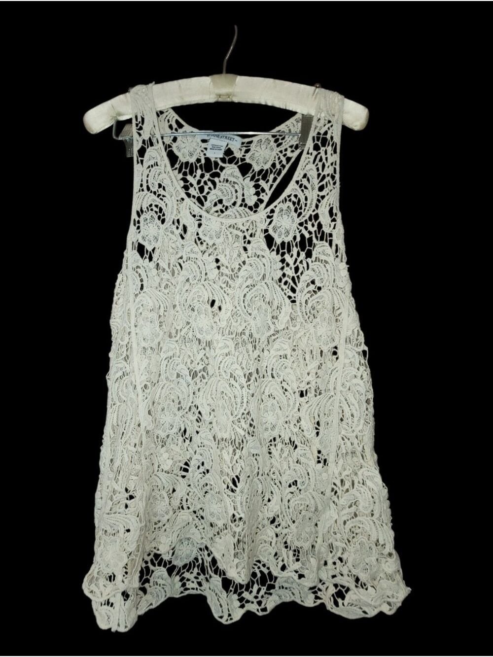 99 Jane street Cotton Crocheted Boho Festival Tank Top L